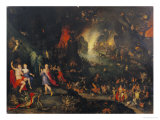 Orpheus Playing to Pluto and Persephone in the Underworld Giclee-trykk av Jan Brueghel the Elder Orpheus Playing to Pluto and Persephone in the Underworld Giclee-trykk av Jan Brueghel the Elder