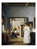 The Atelier of Ingres in Rome, 1818 Giclee Print by Le Romain 