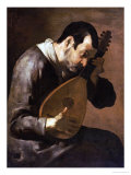 The Sense of Hearing, a Man Playing a Mandolin Giclee Print by Bartolomeo Passante The Sense of Hearing, a Man Playing a Mandolin Giclee Print by Bartolomeo Passante