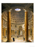 The Interior Of The Pantheon, Rome, Looking North From The Main Altar To The Entrance, 1732 Lámina giclée por Giovanni Paolo Pannini