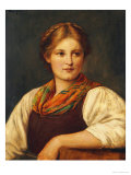 A Bavarian Peasant Girl Giclée-Druck von Franz Von Defregger