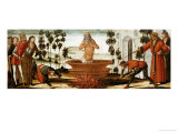 Saint John the Evangelist in a Vat of Boiling Oil: A Predella Panel reproduction procédé giclée par Benvenuto Di Giovanni