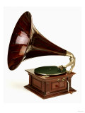 An His Master's Voice Monarch Gramophone, with Oak Case and Fluted Oak Horn, circa 1911 Wydruk giclee An His Master's Voice Monarch Gramophone, with Oak Case and Fluted Oak Horn, circa 1911 Wydruk giclee
