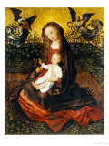 The Virgin and Child with Two Music-Making Angels in a Rose Garden Giclee Print by Rogier van der Weyden