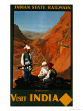 Visit India, Indian State Railways, circa 1930 reproduction procédé giclée par William Spencer Bagdatopoulus