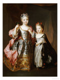 Portrait of Two Young Girls reproduction procédé giclée par Alexis-simon Belle