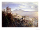 The Bay of Naples reproduction procédé giclée par Oswald Achenbach