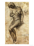 A Man Seated on a Lege and Bending to the Left reproduction procédé giclée par Alonso Berruguete