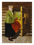 A Dalecarlian Beauty Giclee Print by August Hagborg