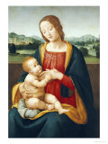 Madonna and Child Before a Landscape Giclee Print by Giovanni Sogliani