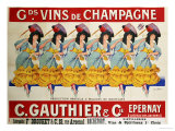 Gds Vins de Champagne, circa 1910 Reproduction procédé giclée par Casimir Brau