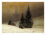 Winter Landscape with a Church Impressão giclée por Caspar David Friedrich Winter Landscape with a Church Impressão giclée por Caspar David Friedrich