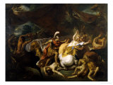 The Battle of the Lapithes and the Centaurs reproduction procédé giclée par Jean-francois De Troy
