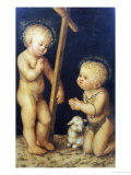 The Christ Child Blessing the Infant Saint John the Baptist Giclee Print by Lucas Cranach the Elder
