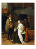 A Soldier Drinking with a Young Woman in an Inn, 1664 Reproduction procédé giclée par Gerritsz. Quiryn Van Brekelenkam