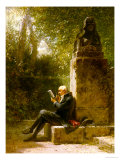 The Philosopher (The Reader in the Park) Giclee Print by Carl Spitzweg