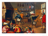 The Monkey's Cooks Giclée-Druck von David Teniers the Younger