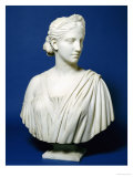 A Mid-19th Century American Marble Bust of Diana Giclee Print by Hirim Powers