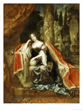 Portrait of Queen Mary Stuart II (1662-1684) of England as Princess of Orange, 1676 Giclee Print by Caspar Netscher
