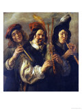 Les trois musiciens reproduction procédé giclée par Jacob Jordaens