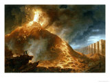 The Eruption of Vesuvius, 1768 Giclee Print by Francesco Fidanza