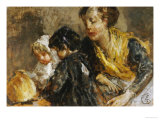 A Mother and Child, 1864 Giclee-trykk av Mose Bianchi A Mother and Child, 1864 Giclee-trykk av Mose Bianchi