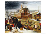 Townsfolk Skating on a Castle Moat Giclee Print by Pieter Bruegel the Elder Townsfolk Skating on a Castle Moat Giclee Print by Pieter Bruegel the Elder