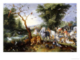 Animals Entering Noah's Ark Giclee-trykk av Jan Brueghel the Elder Animals Entering Noah's Ark Giclee-trykk av Jan Brueghel the Elder