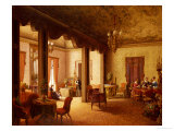 The Interior of the Salon of Tsarina Alexandra, in the Villa Des Herzogs, 1856 Giclee Print by Carl Ludwig Rundt