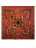 A Square Jamawar Shawl, Woven with a Black Residual Medallion, Kashmir, Mid 19th Century Giclee Print A Square Jamawar Shawl, Woven with a Black Residual Medallion, Kashmir, Mid 19th Century Giclee Print