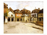 A Town Square Giclée-Druck von Fritz Thaulow