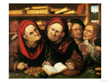 Suppliant Peasants in the Office of Two Tax Collectors reproduction procédé giclée par Quentin Metsys