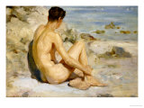 Boy on a Beach, 1912 Giclee Print by Henry Scott Tuke