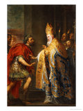 The Emporer Theodosius Before Saint Ambrose Giclee Print by Abraham Van Diepenbeck