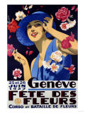 Geneve, Fete Des Fleurs, 1927 Lámina giclée Geneve, Fete Des Fleurs, 1927 Lámina giclée