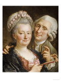 Portrait of a Gentleman and His Wife, Bust Length Giclee Print by Francois Guerin