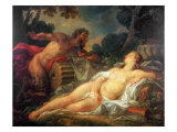 Jupiter and Antiope reproduction procédé giclée par Noel Nicolas Coypel