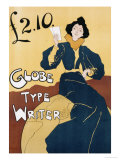 Globe Type Writer, 1899 Giclee Print by Edward Bella