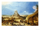 The Building of the Tower of Babel Giclee Print by Hendrick Van Cleve