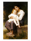 The Eldest Sister, 1886 Giclee Print by William Adolphe Bouguereau
