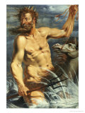 Neptune on a Horse Werner Jacobsz Giclée-Druck von Werner Jacobsz. Van Den Valckert