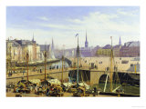 A View of Copenhagen Towards the Stock Exchange from Gammel Strand Giclee Print by Martinus Rorbye