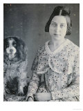 Young Girl with a King Charles Spaniel, circa 1848 Giclee Print by S.l. Carleton