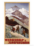 Wengernalp & Jungfraubahn, circa 1900 Wydruk giclee autor Anton Reckziegel