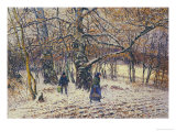Figures in a Winter Landscape, 1892 Giclée-Druck von Theodor Von Hormann