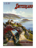 Switzerland Across the Jura, circa 1910 Reproduction procédé giclée par Hugo F, D'alesi
