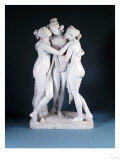 A Lifesize White Marble Group of the Three Graces, After Canova, 19th Century Giclee Print