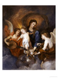 The Madonna and Child with Two Musical Angels Reproduction procédé giclée par Sir Anthony Van Dyck