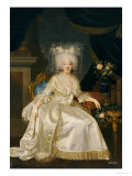 Portrait of Louise Marie Josephine de Savoie, in a White Satin Dress Giclee Print by Joseph Boze