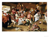 The King Drinks Giclée-Druck von Marten Van Cleve